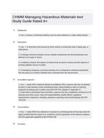 CHMM Managing Hazardous Materials text Study Guide Rated A+