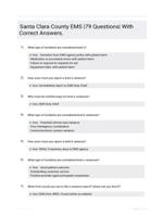 Santa Clara County EMS |79 Questions| With Correct Answers.