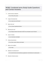 WOBC Combined arms Study Guide Questions and Correct Answers