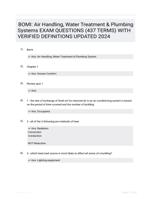 BOMI: Air Handling, Water Treatment & Plumbing Systems EXAM QUESTIONS (437 TERMS) WITH VERIFIED DEFINITIONS UPDATED 2024