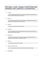 EMT Basic - AAOS - Chapter 5 QUESTIONS AND ANSWERS 100% VERIFIED A+ GUARANTEED