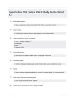 queens bio 103 review 2023 Study Guide Rated A+