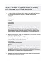 Nclex questions for Fundamentals of Nursing with rationale Study Guide Graded A+