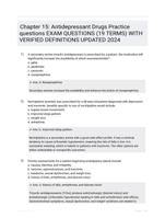 Chapter 15: Antidepressant Drugs Practice questions EXAM QUESTIONS (19 TERMS) WITH VERIFIED DEFINITIONS UPDATED 2024