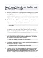 Exam 1 Burns Pediatric Primary Care Test Bank questions and Answers pdf