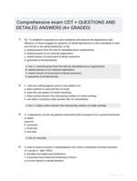 Comprehensive exam CDT +  QUESTIONS AND DETAILED ANSWERS |A+ GRADED|