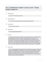 DLC: Distributed Leader Course Level 1 Study Guide Graded A+