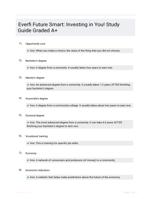 Everfi Future Smart: Investing in You! Study Guide Graded A+