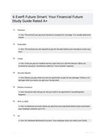 6 Everfi Future Smart: Your Financial Future Study Guide Rated A+