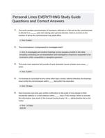 Personal Lines EVERYTHING Study Guide Questions and Correct Answers