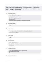 NBDHE Oral Pathology Study Guide Questions and Correct Answers