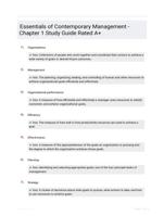 Essentials of Contemporary Management - Chapter 1 Study Guide Rated A+