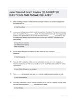 Jailer Second Exam Review (ELABORATED  QUESTIONS AND ANSWERS) LATEST