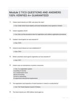 Module 2 TICO QUESTIONS AND ANSWERS 100% VERIFIED A+ GUARANTEED