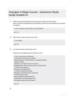 Georgian College Course - Questions Study Guide Graded A+