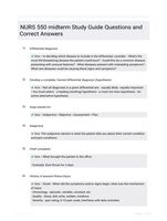 NURS 550 midterm Study Guide Questions and Correct Answers