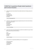 CCEB Part A questions Study Guide Questions and Correct Answers