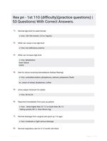 Rex pn - 1st 110 (difficulty)(practice questions) |53 Questions| With Correct Answers.