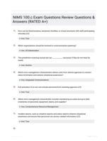 NIMS 100.c Exam Questions Review Questions & Answers (RATED A+)