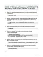 IBCLC 2013 Practice Questions |84 Questions| With Correct Answers.