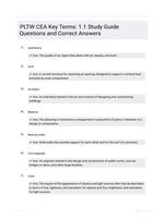 PLTW CEA Key Terms: 1.1 Study Guide Questions and Correct Answers