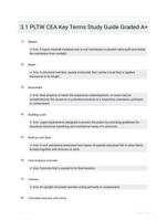 3.1 PLTW CEA Key Terms Study Guide Graded A+