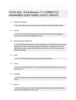 PLTW CEA - Final Review 111 CORRECTLY ANSWERED QUESTIONS LATEST UPDATE