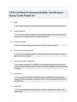 CPB Certified Professional Biller Certification Study Guide Rated A+