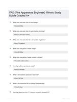 FAE (Fire Apparatus Engineer) Illinois Study Guide Graded A+