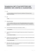 Straighterline A&P II Final QUESTIONS AND ANSWERS 100% VERIFIED A+ GUARANTEED