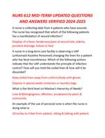 NURS 612 MID-TERM UPDATED QUESTIONS  AND ANSWERS VERIFIED 2024-2025