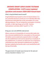 ONTARIO SMART SERVE EXAMS TESTBANK  COMPILATIONS 5 SETS Latest Updated  questions and answers 2024-2025 Actual Exam