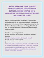 CNA TEST BANK FINAL EXAM 2024-2025  UPDATED QUESTIONS AND ACCURATE &  DETAILED ANSWERS VERIFIED 100 % GUARANTEED SUCCESS A+