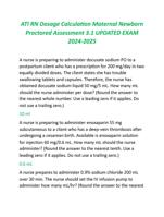 ATI RN Dosage Calculation Maternal Newborn  Proctored Assessment 3.1 UPDATED EXAM  2024-2025