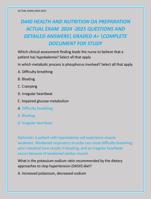 D440 HEALTH AND NUTRITION OA PREPARATION  ACTUAL EXAM 2024 -2025 QUESTIONS AND  DETAILED ANSWERS GRADED A+