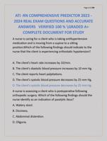 TI -RN COMPREHENSIVE PREDICTOR 2023 - 2024 REAL EXAM QUESTIONS AND ACCURATE  ANSWERS VERIFIED 100 % GRADED A+