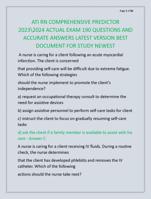 ATI RN COMPREHENSIVE PREDICTOR  20232024 ACTUAL EXAM 190 QUESTIONS AND  ACCURATE ANSWERS LATEST VERSION BEST  DOCUMENT