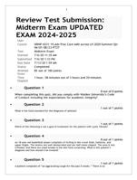 Review Test Submission: Midterm Exam UPDATED  EXAM 2024-2025