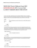 NRNP 6541 Week 6 Midterm Exam 2023  GENUINE EXAM (98% Correct Fall) LATEST VERSION BEST FOR STUDY