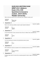 NURS 6541 MIDTERM EXAM NRNP 6541 Midterm  Exam (V3) (100  Questions & Answers)  (Latest, 2024-2025):  Walden University