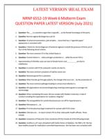 NRNP 6552-19 Week 6 Midterm Exam QUESTION PAPER LATEST VERSION (July 2021)