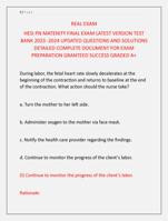 HESI PN MATENITY FINAL EXAM LATEST VERSION TEST  BANK 2023 -2024 UPDATED QUESTIONS AND SOLUTIONS  DETAILED COMPLETE DOCUMENT