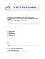 SWT301 - Part 11 (FU - SUM18) Study Guide Rated A+