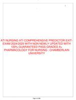 ATI NURSING ATI COMPREHENSIVE PREDICTOR EXITEXAM 2024/2025 WITH NGN NEWLY UPDATED WITH  100% GUARANTEED PASS GRADED A+