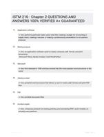 ISTM 210 - Chapter 2 QUESTIONS AND ANSWERS 100% VERIFIED A+ GUARANTEED