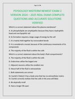 PSYSIOLOGY MIDTERM NEWEST EXAM 2  VERSION 2024 – 2025 REAL EXAM COMPLETE  QUESTIONS AND ACCURATE SOLUTIONS  VERIFIED