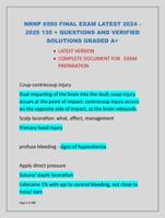 NRNP 6560 FINAL EXAM LATEST 2024 - 2025 130 + QUESTIONS AND VERIFIED  SOLUTIONS GRADED A+