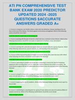 ATI PN COMPREHENSIVE TEST  BANK EXAM 2020 PREDICTOR UPDATED 2024 -2025  QUESTIONS $ACCURATE  ANSWERS GRADED A+