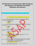 ATI Nutrition Proctored Exam 2023 Questions and Answers. ATI Nutrition Proctored Questions and Answ