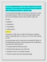 ATI PN COMPREHENSIVE TEST BANK PREDICTOR DETAILED  EXAM 2023 - 2024 UPDATED QUESTIONS &ACCURATE ANSWERS  WITH RATIONALES